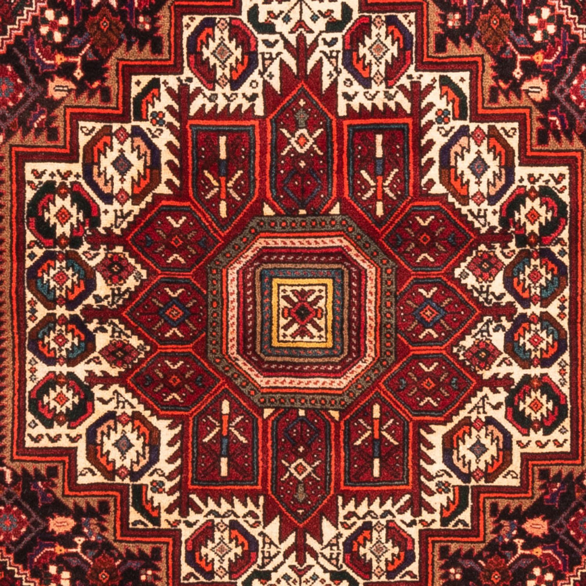 Alfombra Gabbeh - Loribaft Persa - 157 x 100 cm - rojo