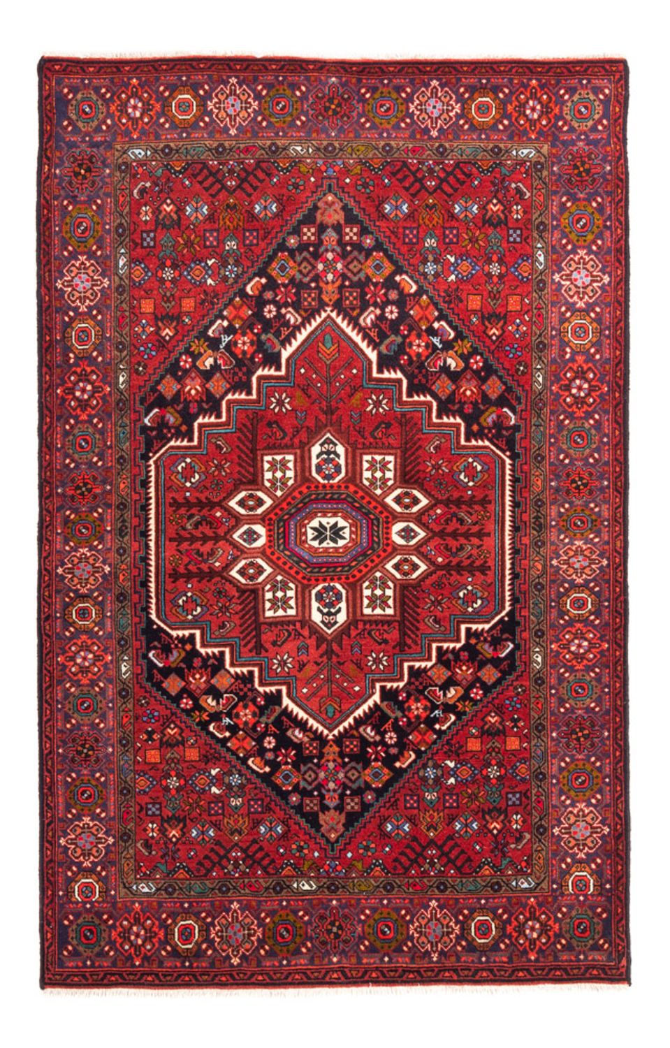 Alfombra persa - Nómada - 159 x 110 cm - rojo
