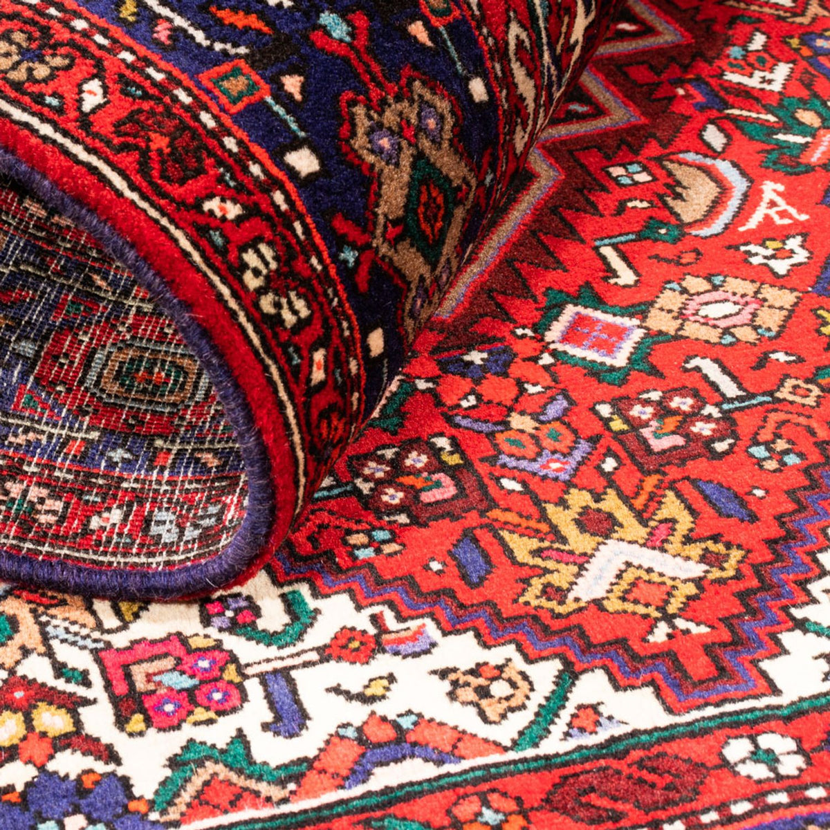 Alfombra persa - Nómada - 150 x 98 cm - rojo