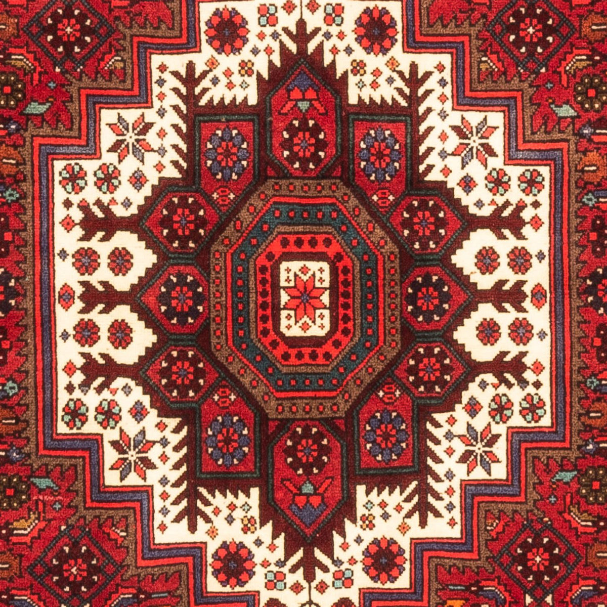 Alfombra persa - Nómada - 143 x 100 cm - rojo