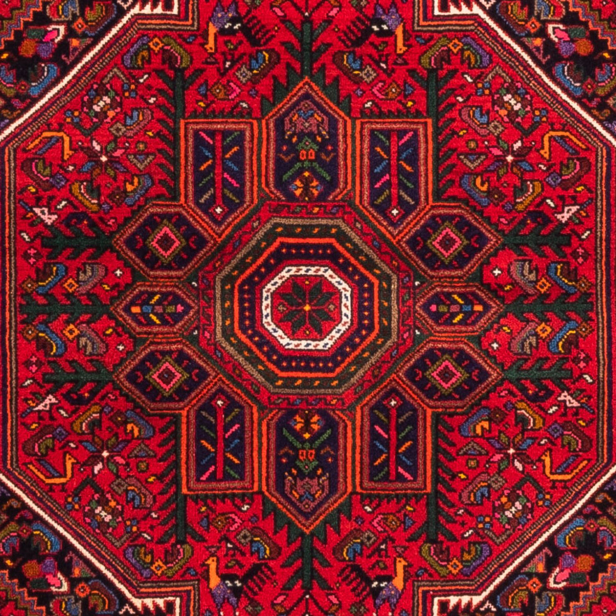 Alfombra persa - Nómada - 144 x 100 cm - rojo