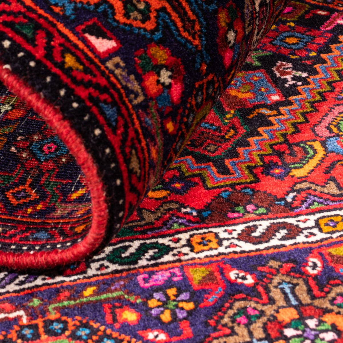 Alfombra persa - Nómada - 144 x 100 cm - rojo