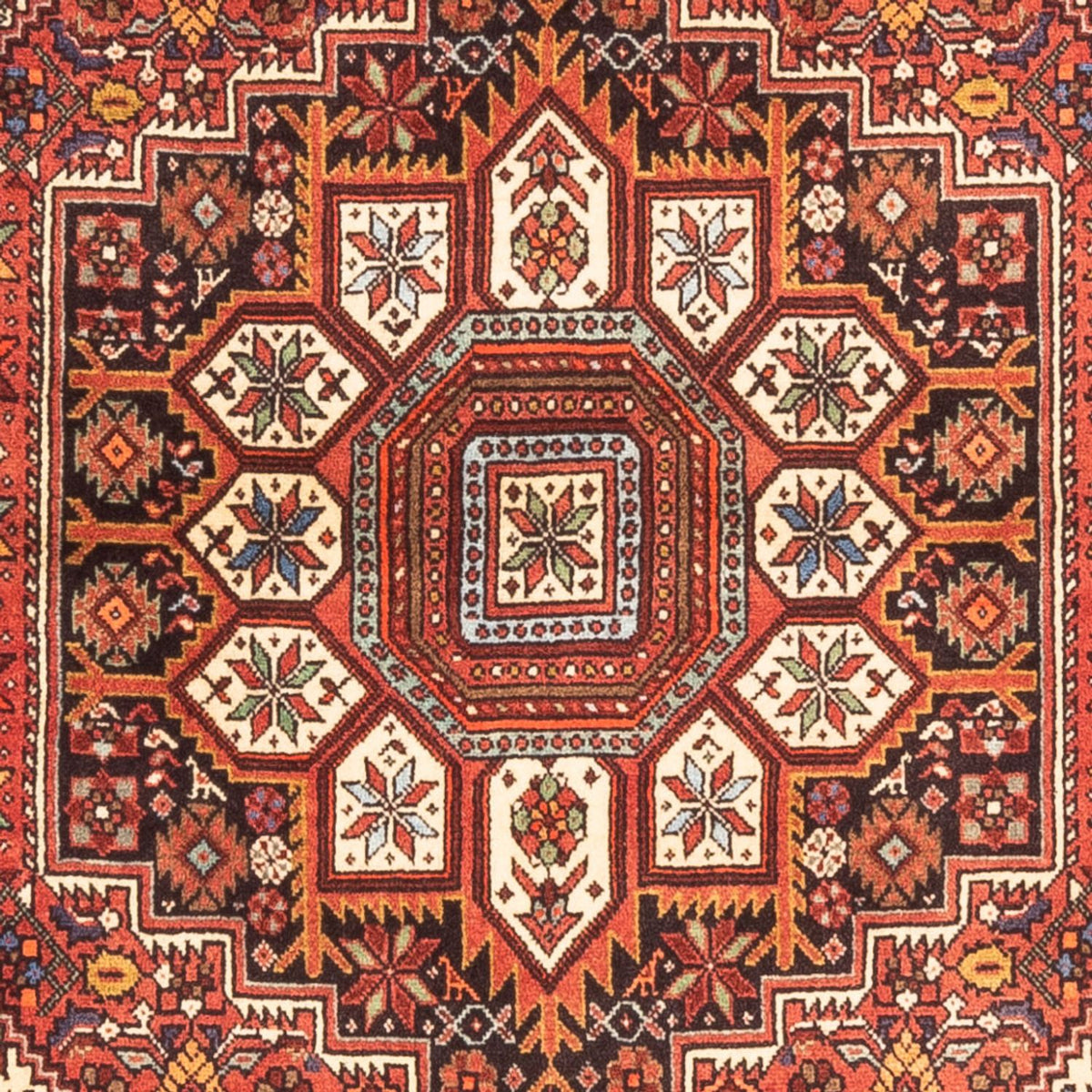 Alfombra persa - Nómada - 135 x 102 cm - rojo
