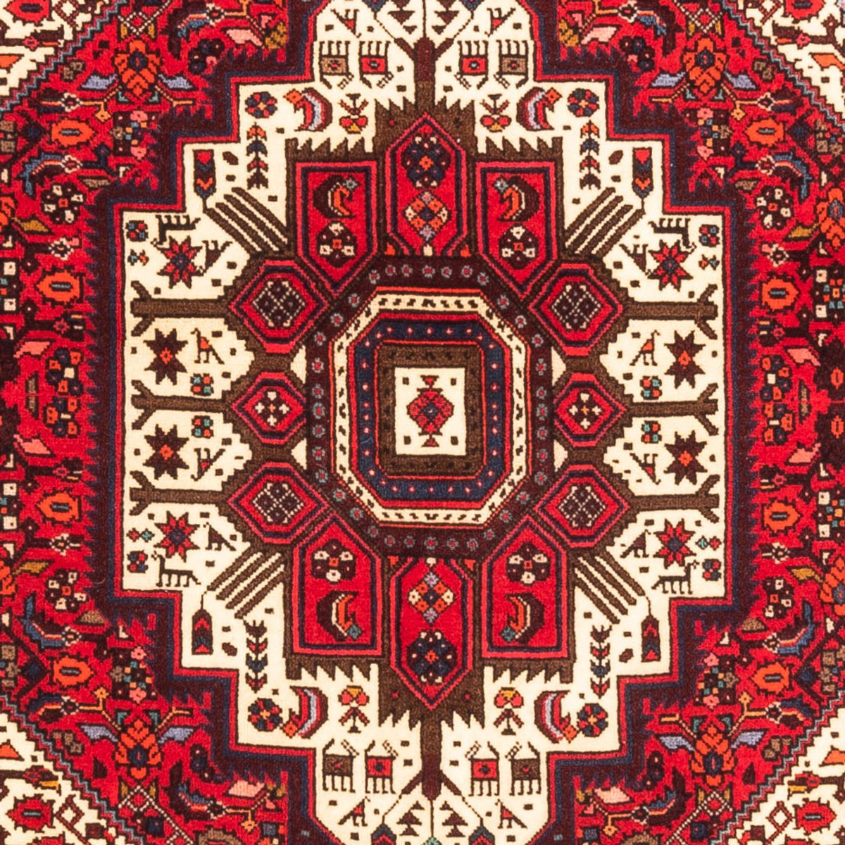 Alfombra persa - Nómada - 142 x 102 cm - rojo