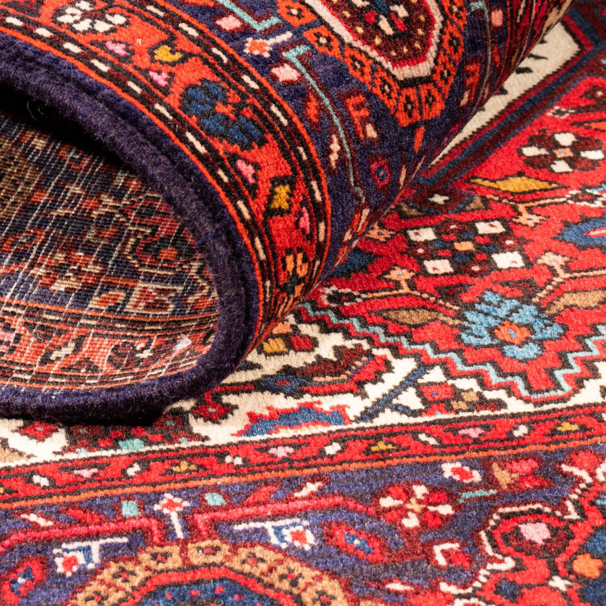 Alfombra persa - Nómada - 142 x 102 cm - rojo
