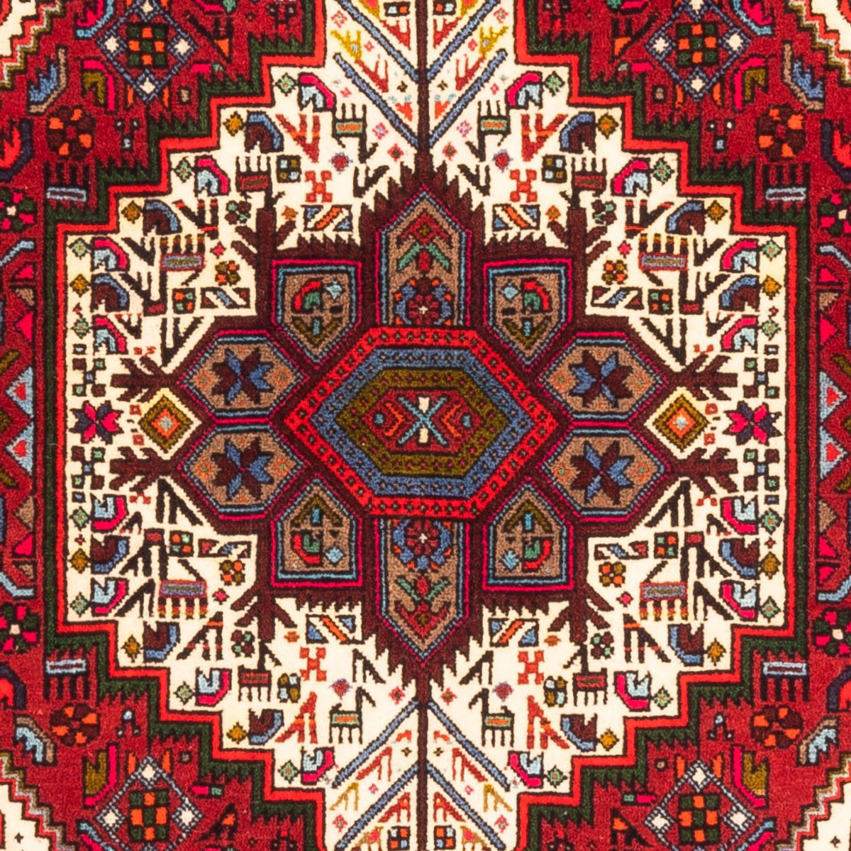 Alfombra persa - Nómada - 146 x 100 cm - rojo