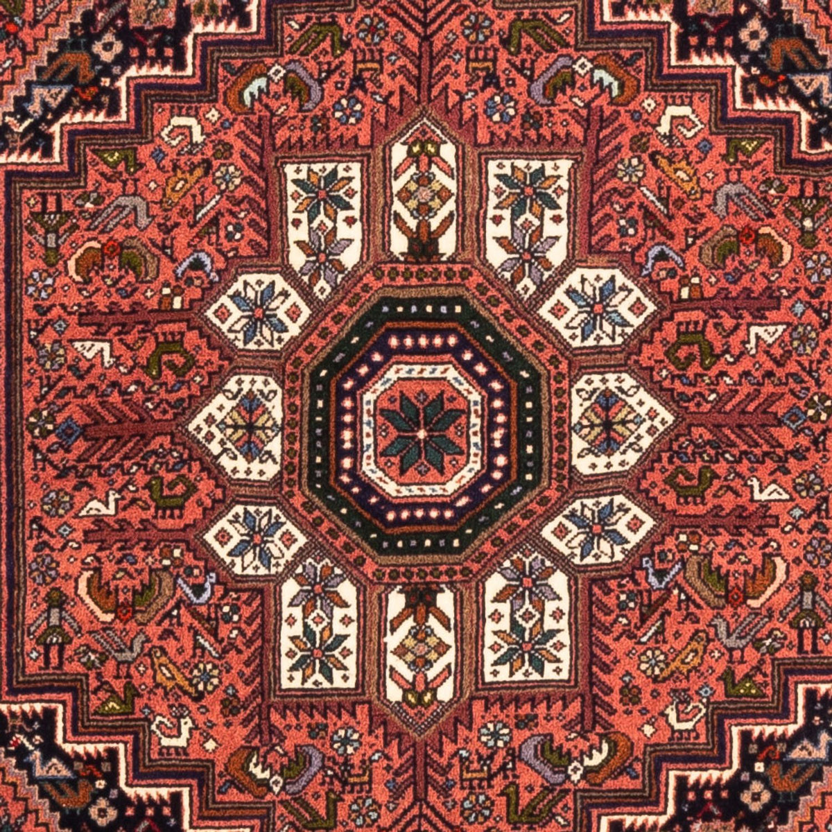 Alfombra persa - Nómada - 147 x 100 cm - rojo