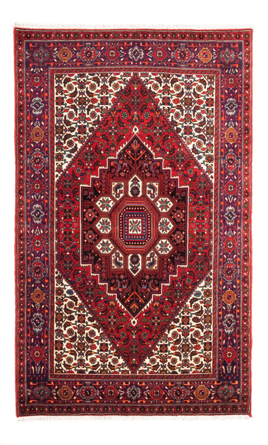 Alfombra persa - Nómada - 155 x 100 cm - rojo