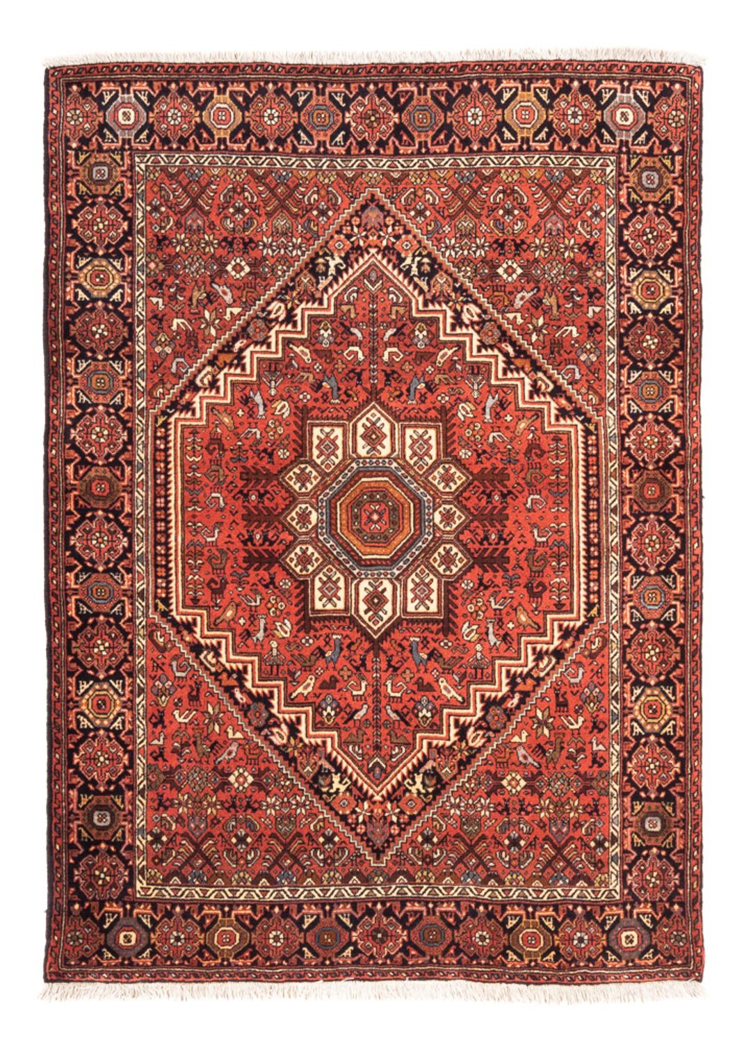 Alfombra persa - Nómada - 143 x 103 cm - rojo