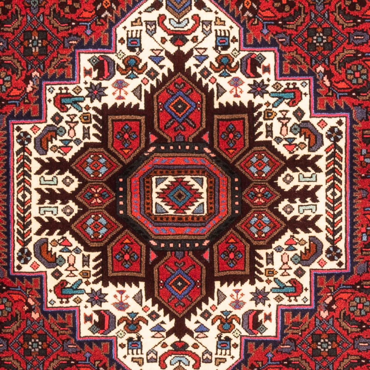 Alfombra persa - Nómada - 147 x 100 cm - rojo