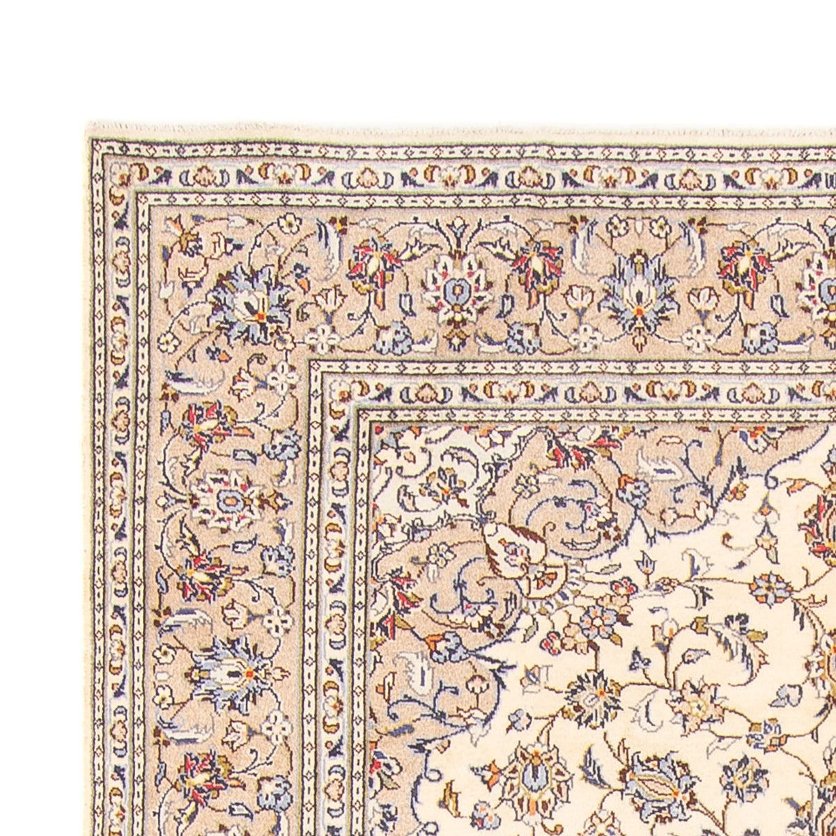 Alfombra persa - Keshan - 274 x 197 cm - crema