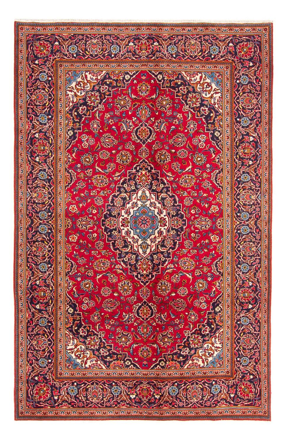 Alfombra persa - Keshan - 296 x 195 cm - rojo