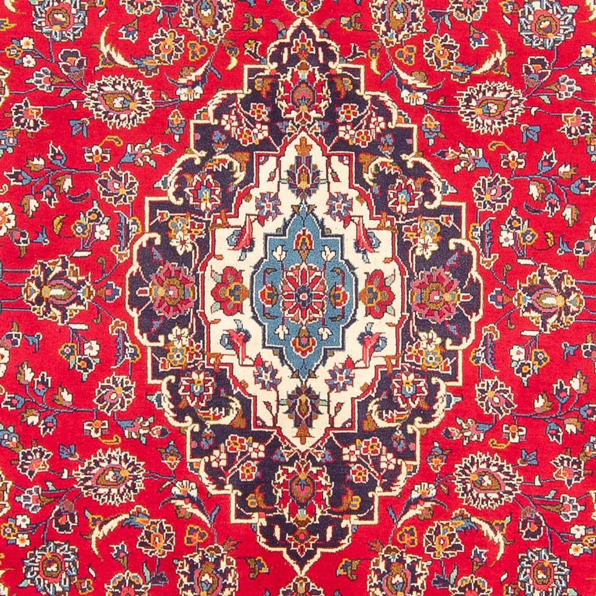 Alfombra persa - Keshan - 295 x 196 cm - rojo
