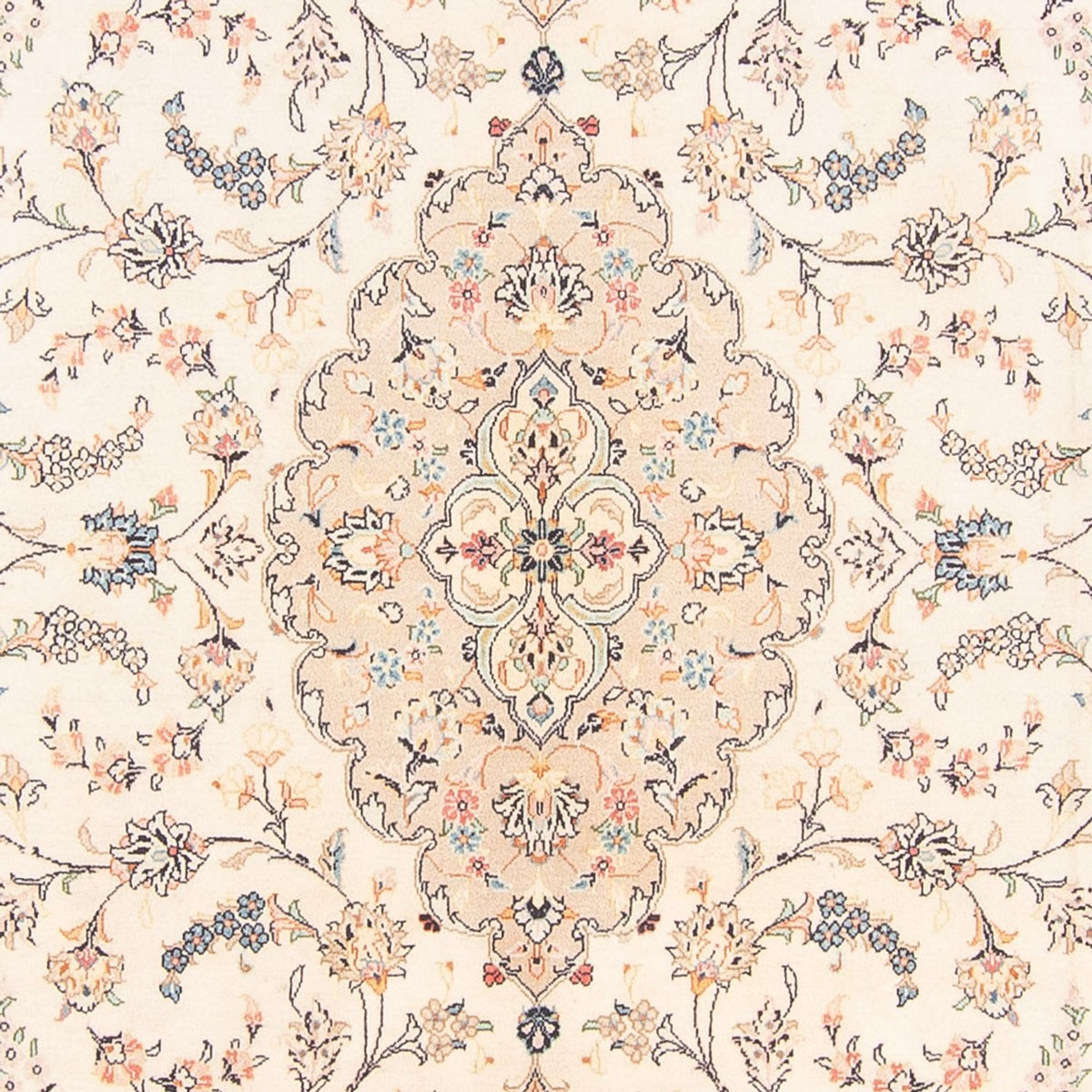 Alfombra persa - Keshan - 296 x 196 cm - crema