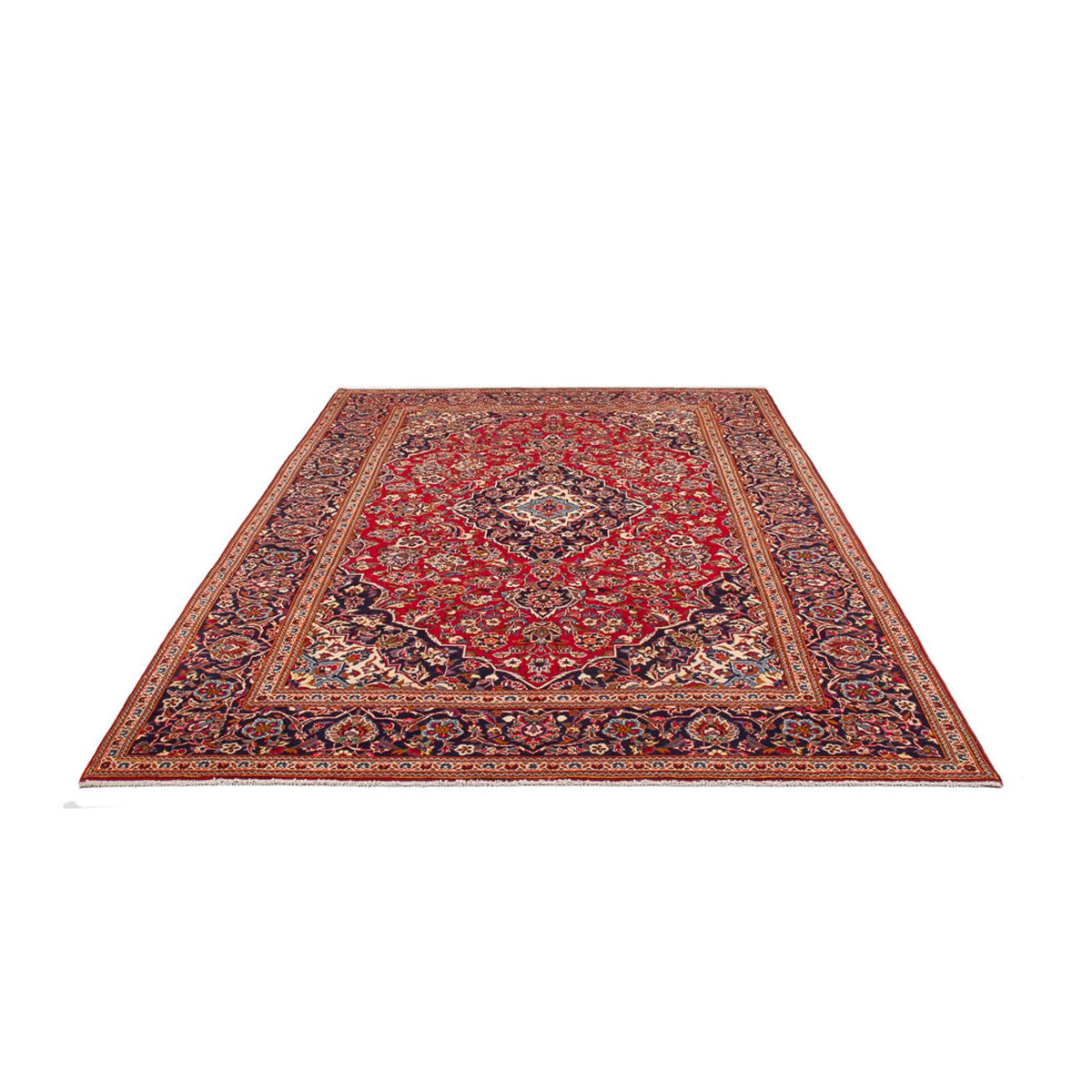 Alfombra persa - Keshan - 298 x 196 cm - rojo