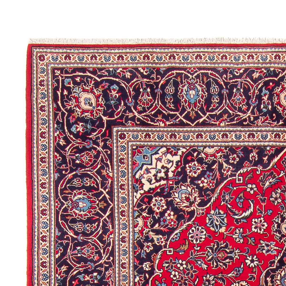 Alfombra persa - Keshan - 297 x 197 cm - rojo