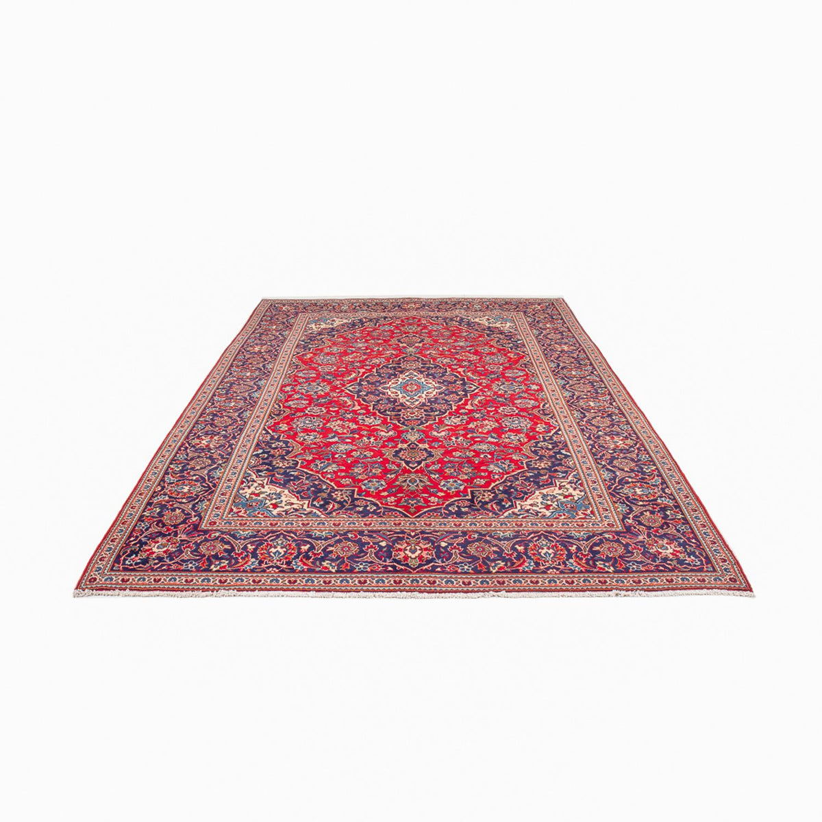 Alfombra persa - Keshan - 297 x 200 cm - rojo