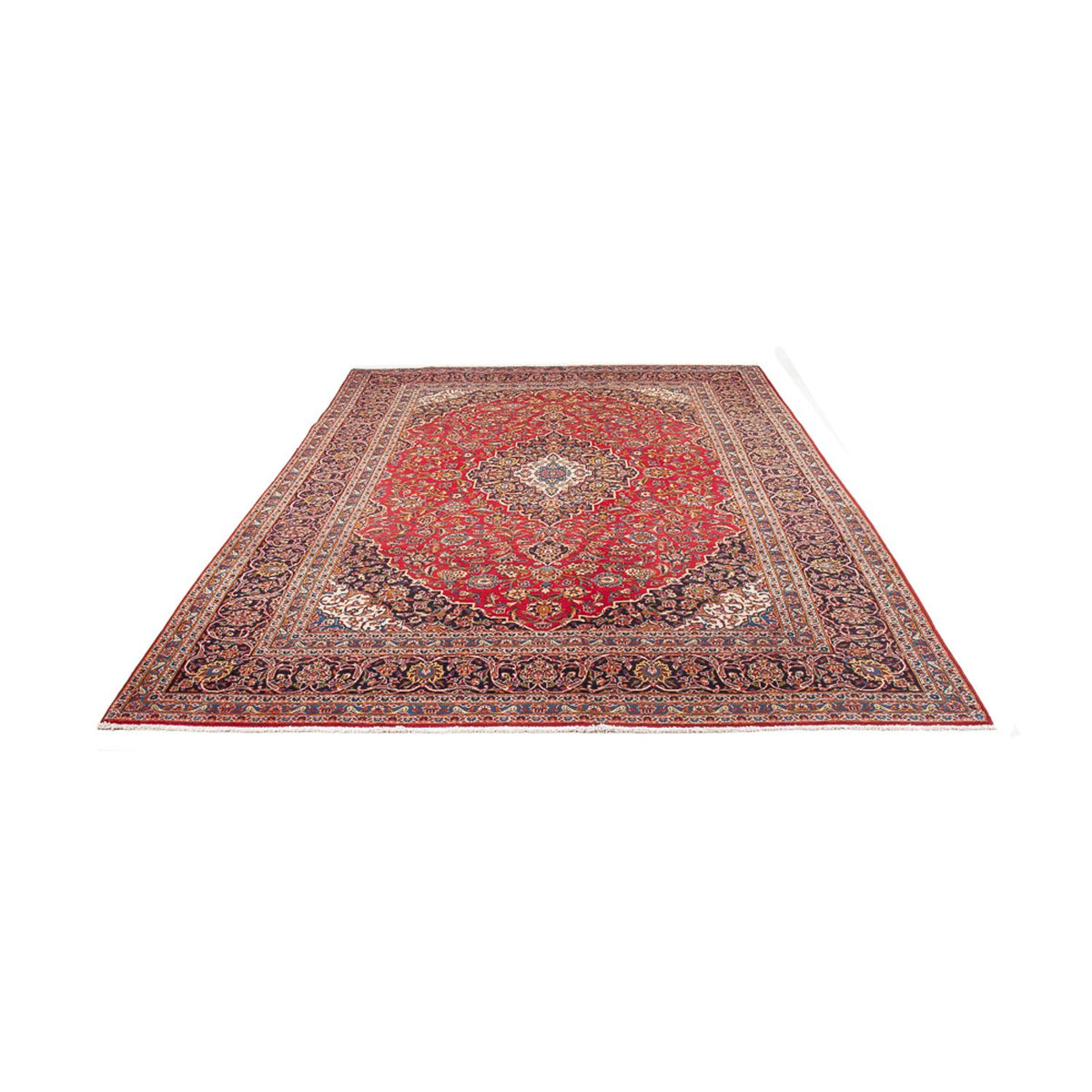 Alfombra persa - Keshan - 297 x 207 cm - rojo