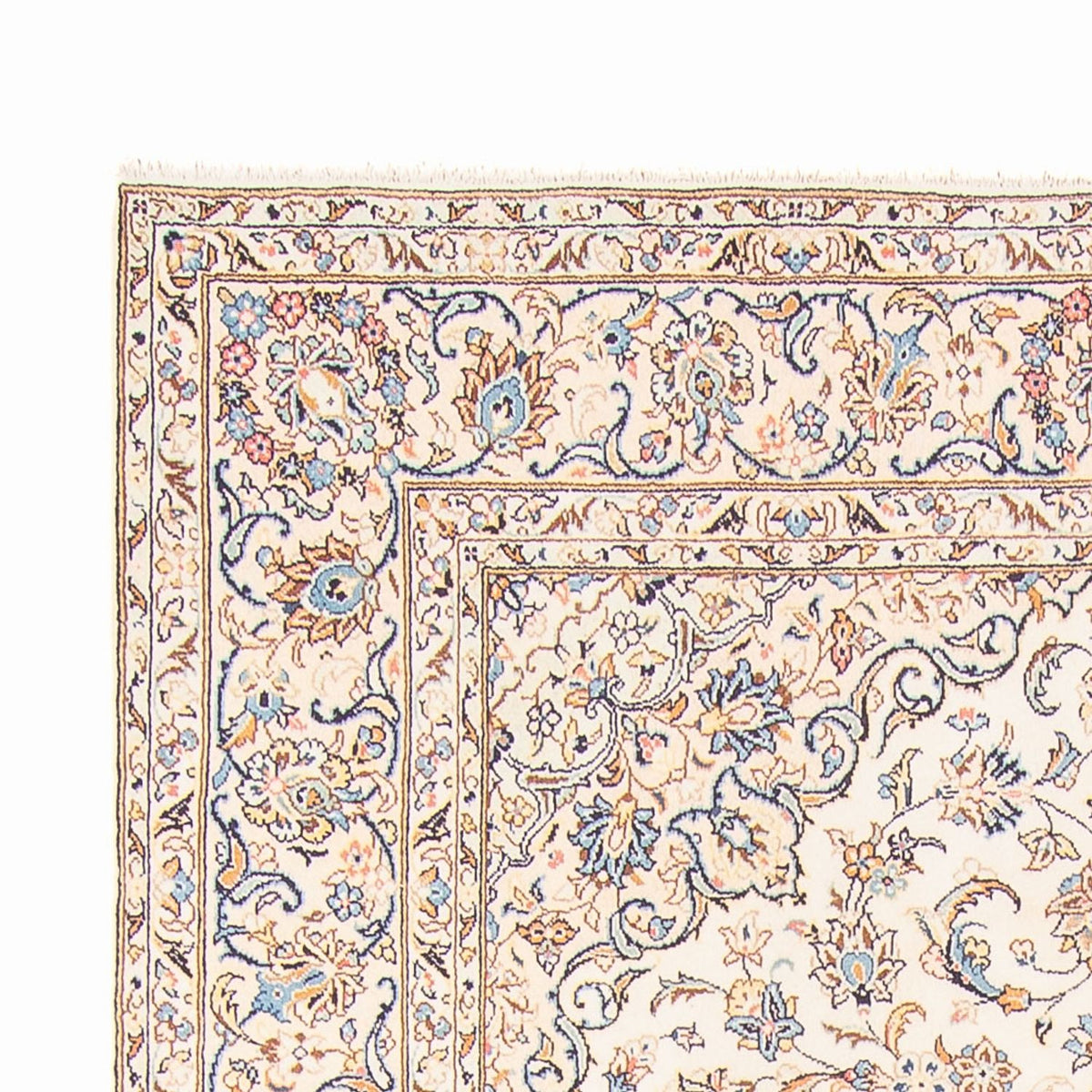 Alfombra persa - Keshan - 314 x 198 cm - crema