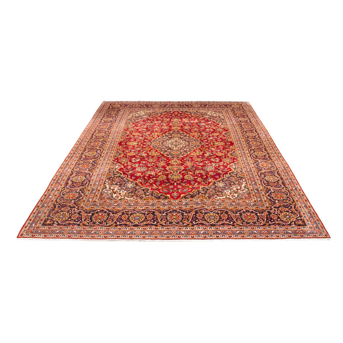 Alfombra persa - Keshan - 344 x 243 cm - rojo