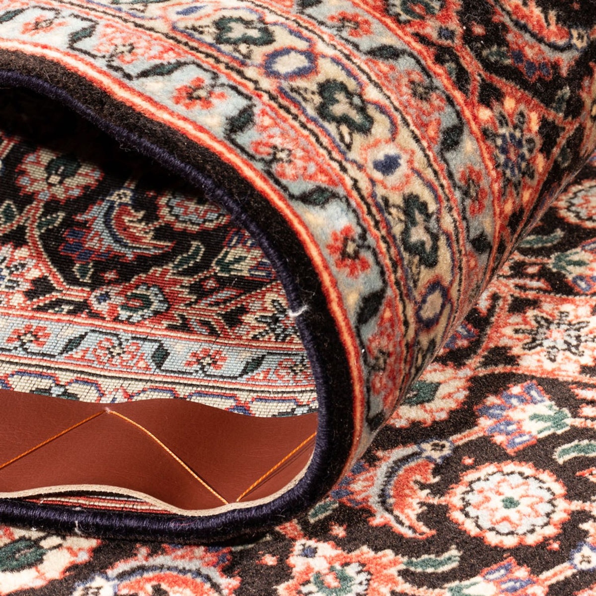 Alfombra de pasillo Alfombra Persa - Tabriz - Real - 198 x 67 cm - azul oscuro