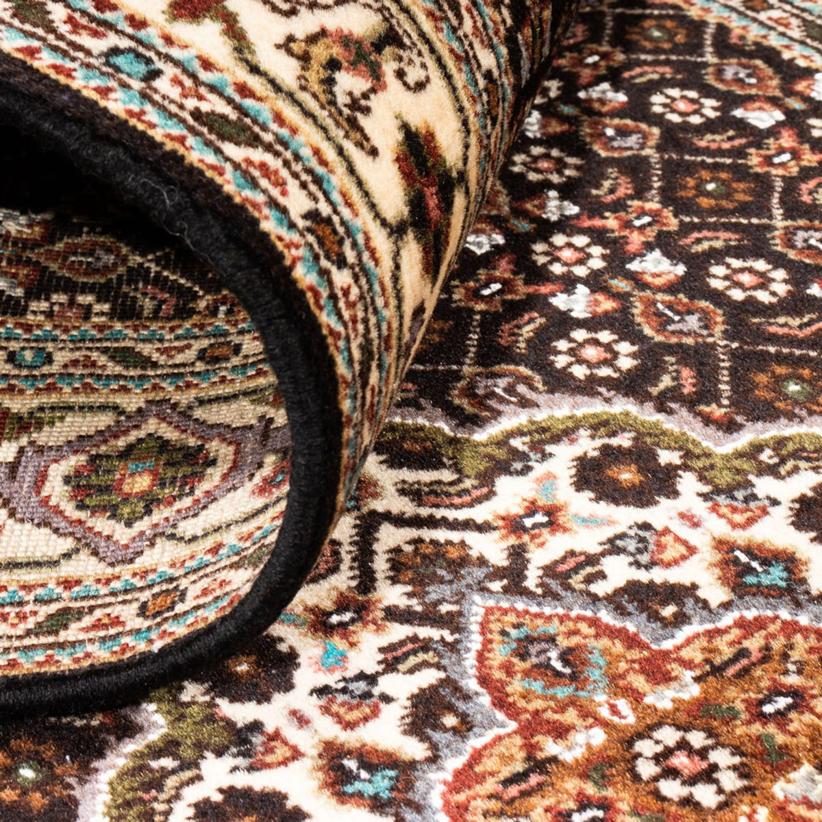Alfombra de pasillo Alfombra Persa - Tabriz - Real - 195 x 75 cm - azul oscuro
