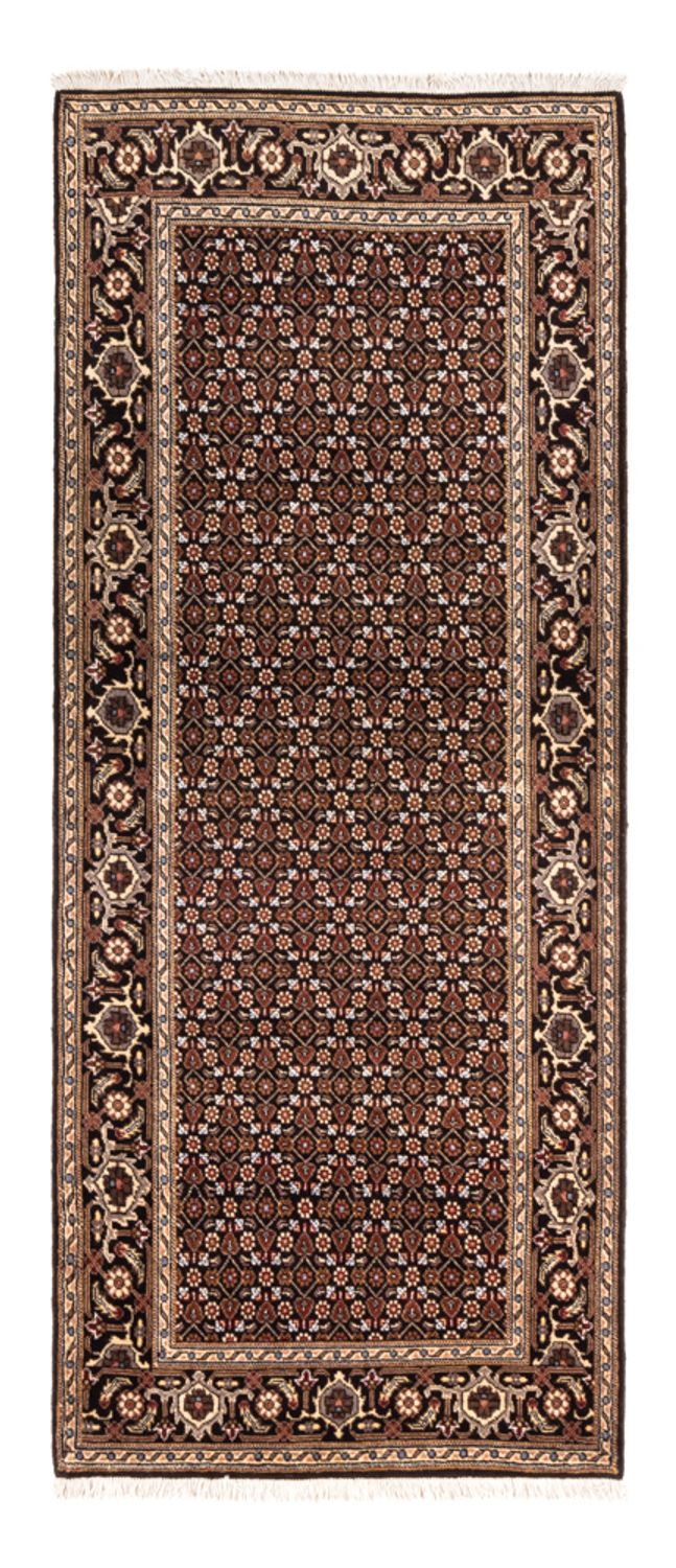 Alfombra de pasillo Alfombra Persa - Tabriz - Real - 196 x 80 cm - azul oscuro