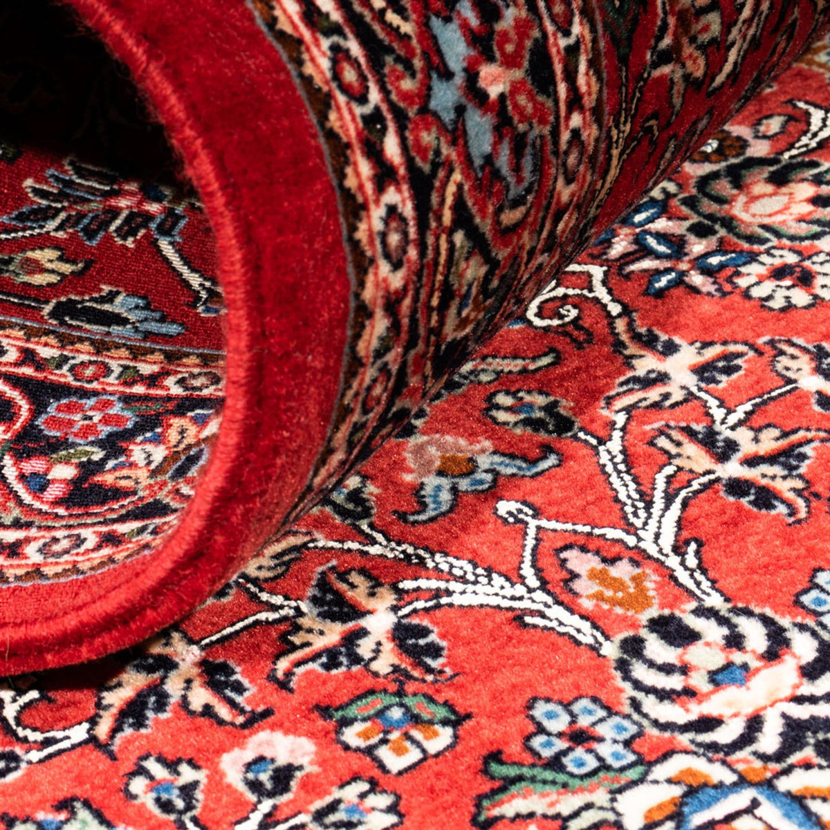 Alfombra de pasillo Alfombra persa - Bidjar - 204 x 84 cm - rojo