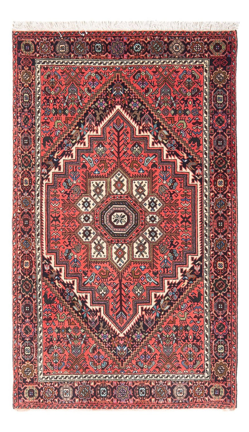 Alfombra persa - Nómada - 138 x 90 cm - rojo claro