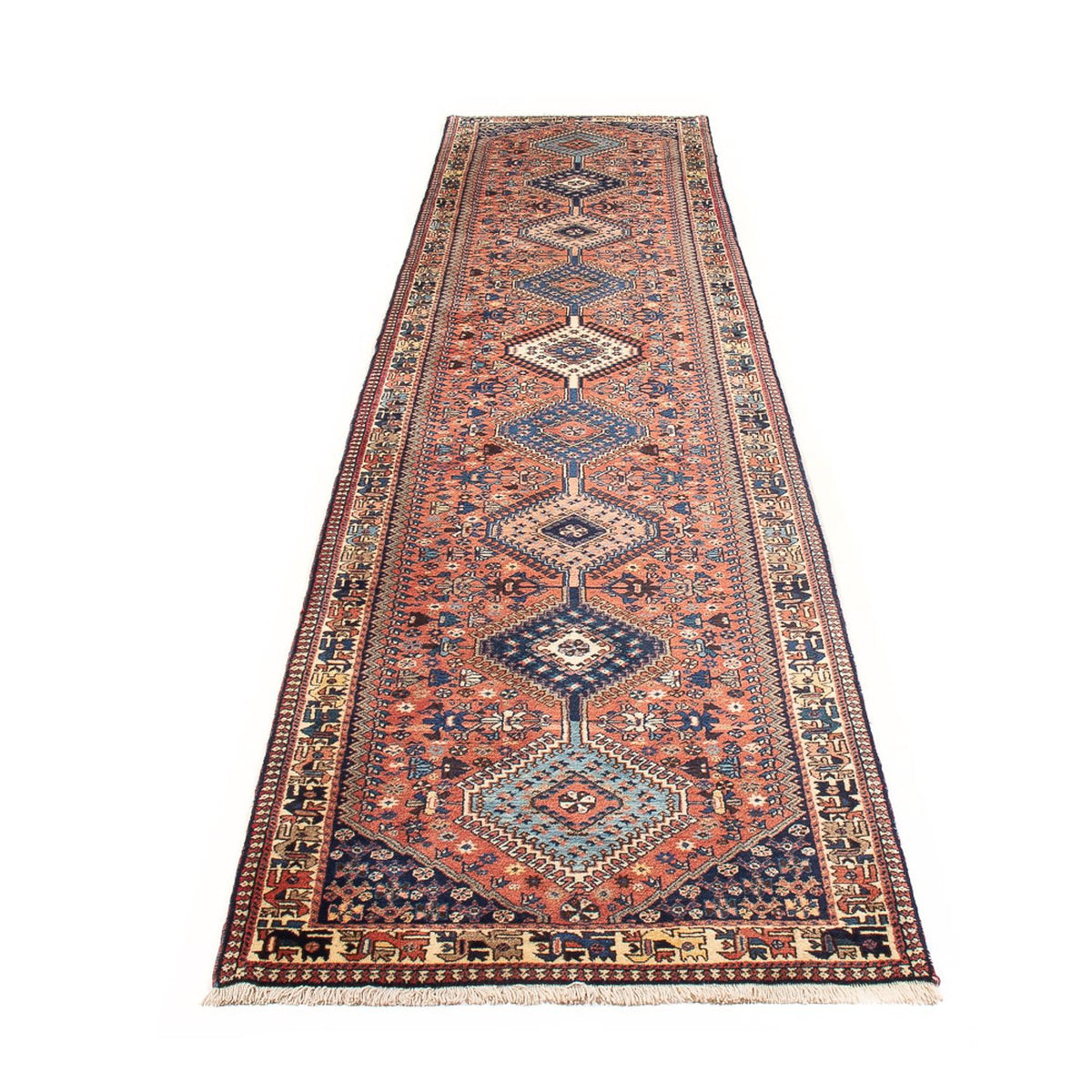 Alfombra de pasillo Alfombra persa - Nómada - 383 x 80 cm - rojo
