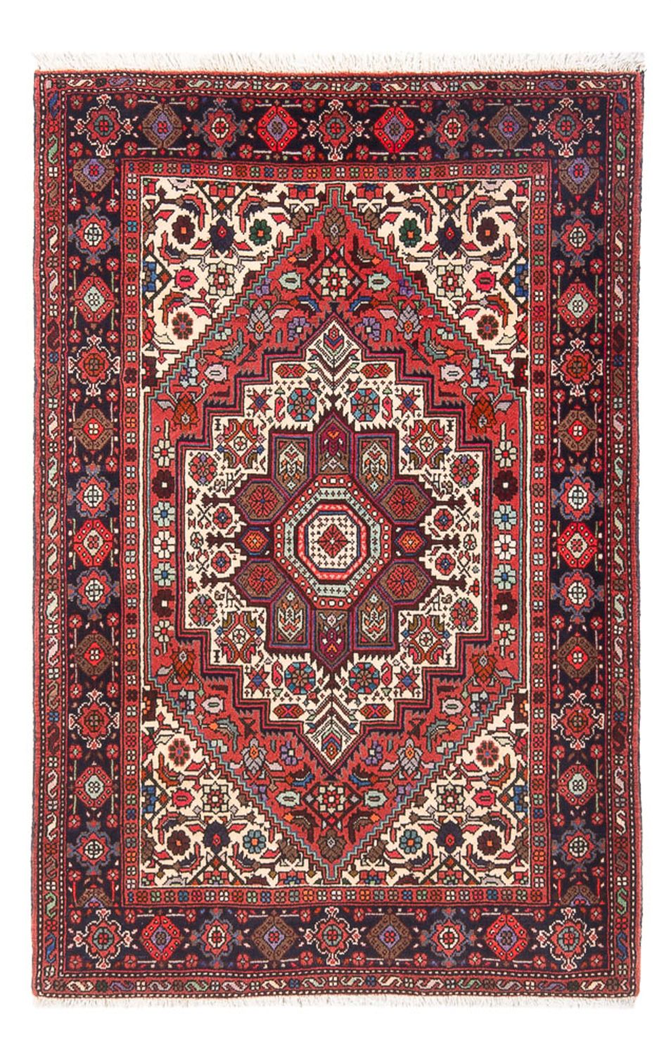 Alfombra persa - Nómada - 134 x 68 cm - rojo claro