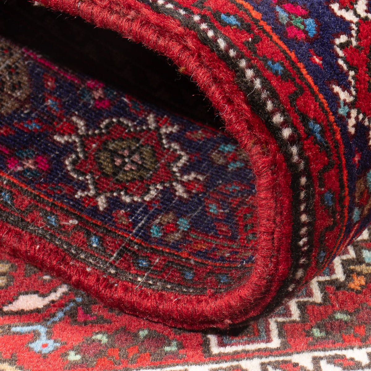 Alfombra persa - Nómada - 130 x 90 cm - rojo claro