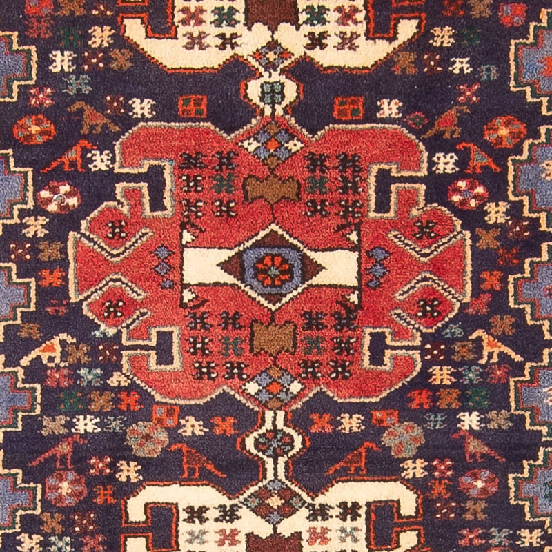 Alfombra de pasillo Alfombra persa - Nómada - 390 x 103 cm - azul oscuro