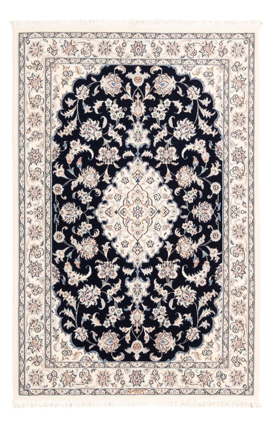 Alfombra Persa - Nain - Prima - 157 x 108 cm - azul oscuro