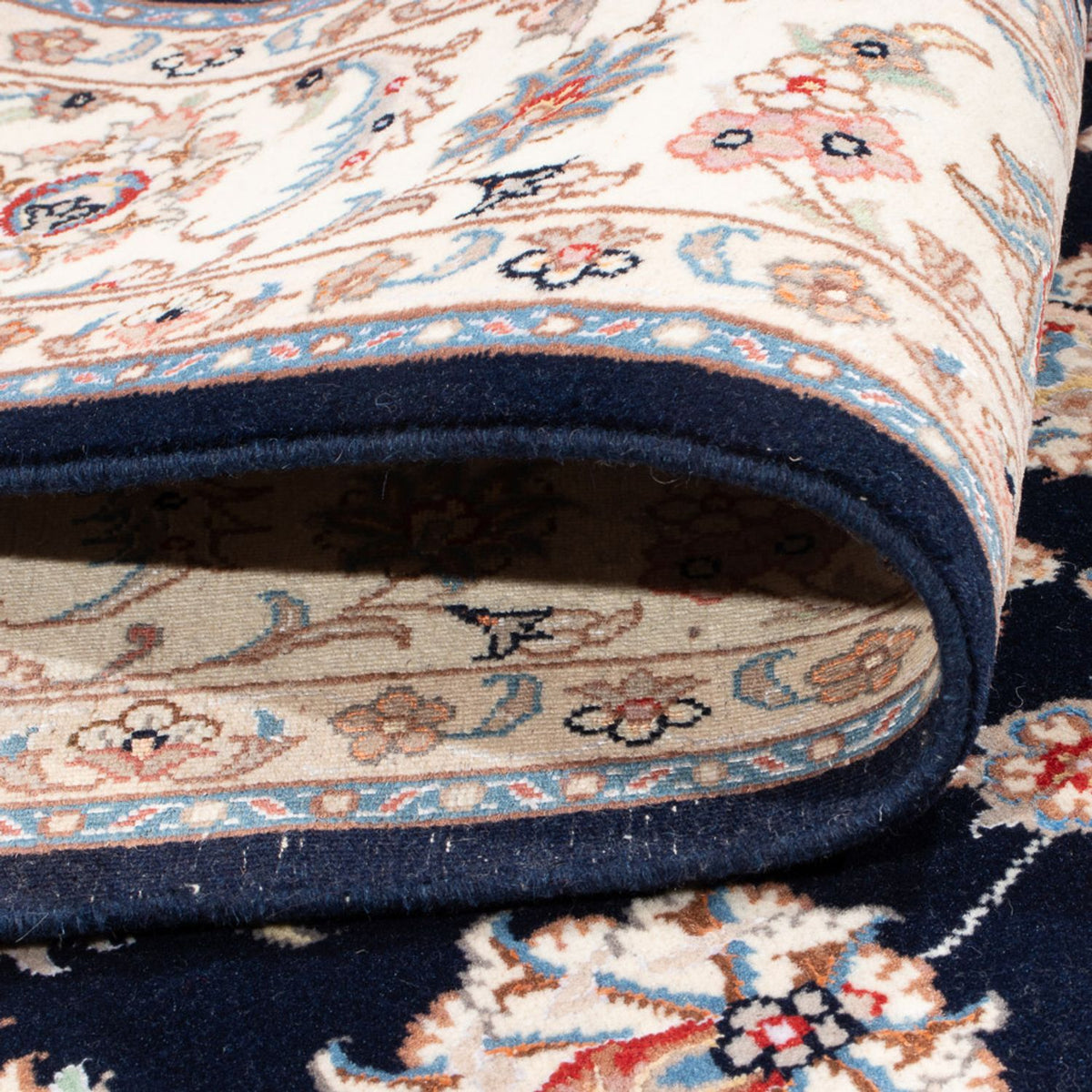 Alfombra Persa - Tabriz - Real - 203 x 147 cm - azul oscuro
