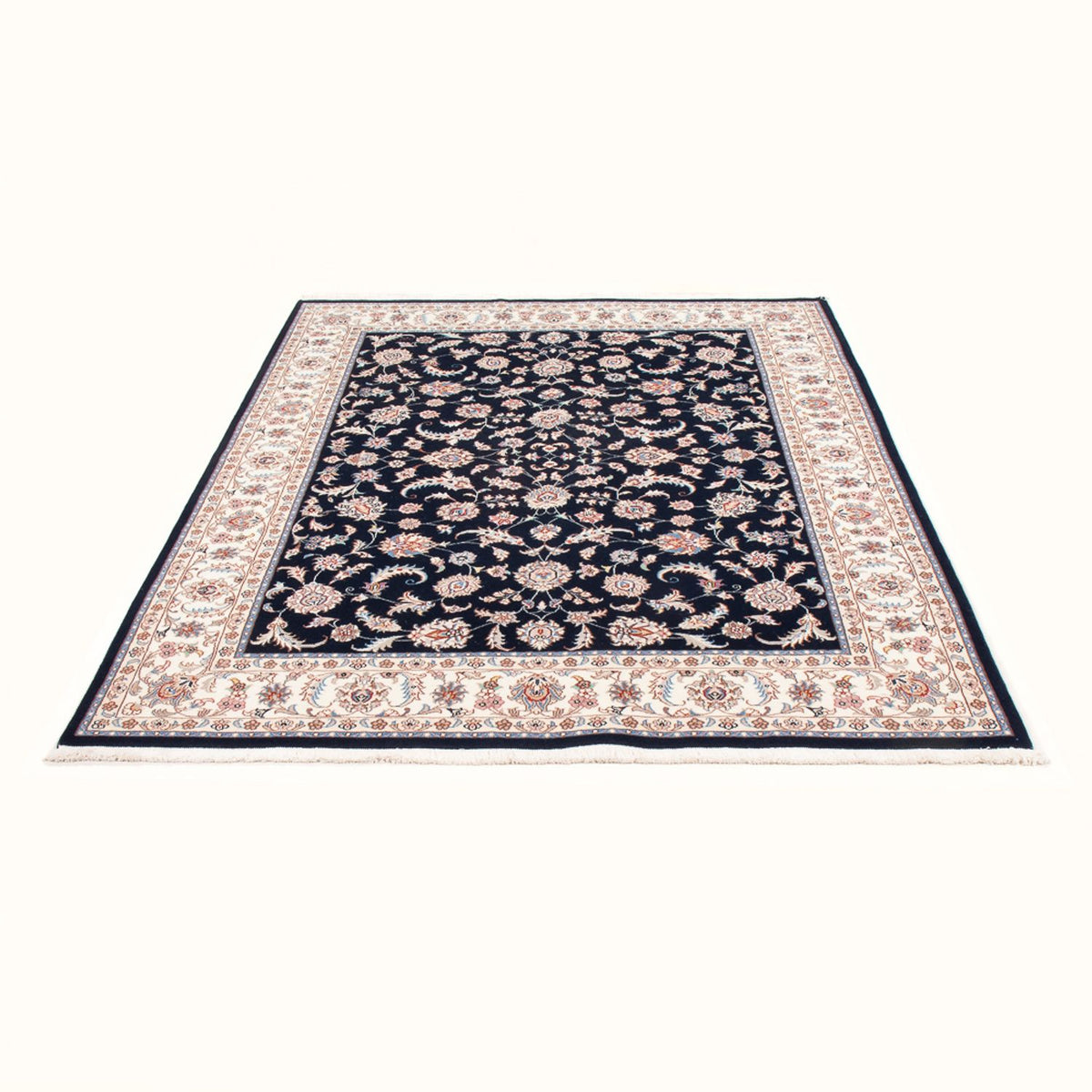 Alfombra Persa - Tabriz - Real - 200 x 150 cm - azul oscuro