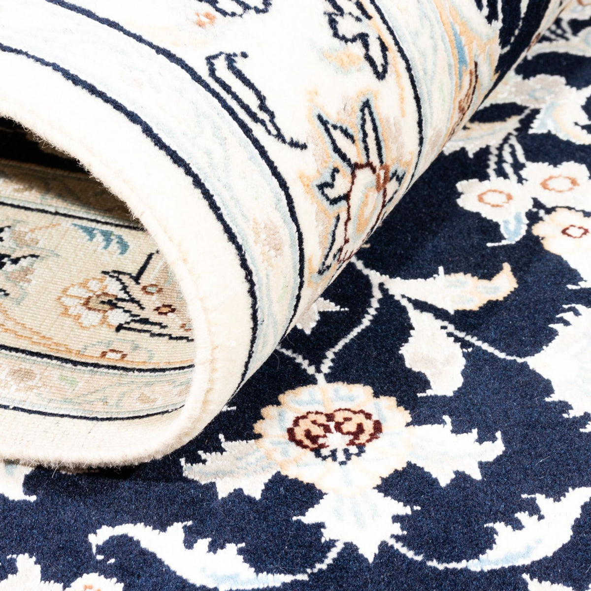 Alfombra Persa - Nain - Prima - 154 x 104 cm - azul oscuro