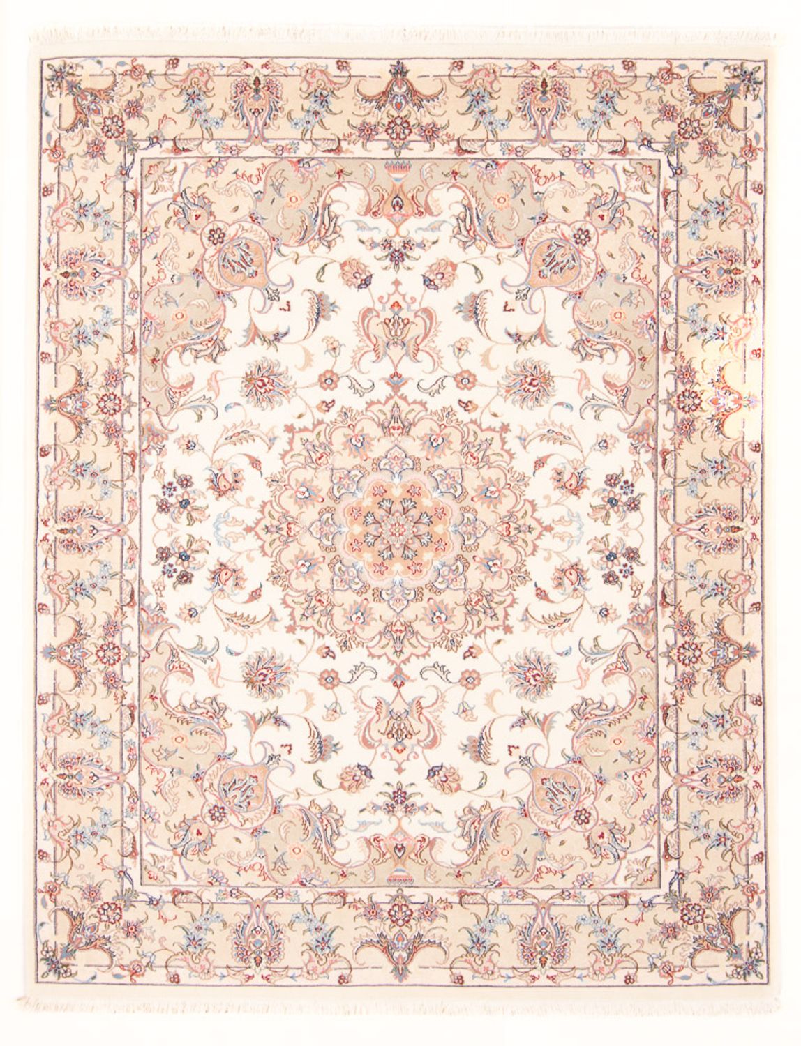 Alfombra Persa - Tabriz - Real - 198 x 148 cm - crema