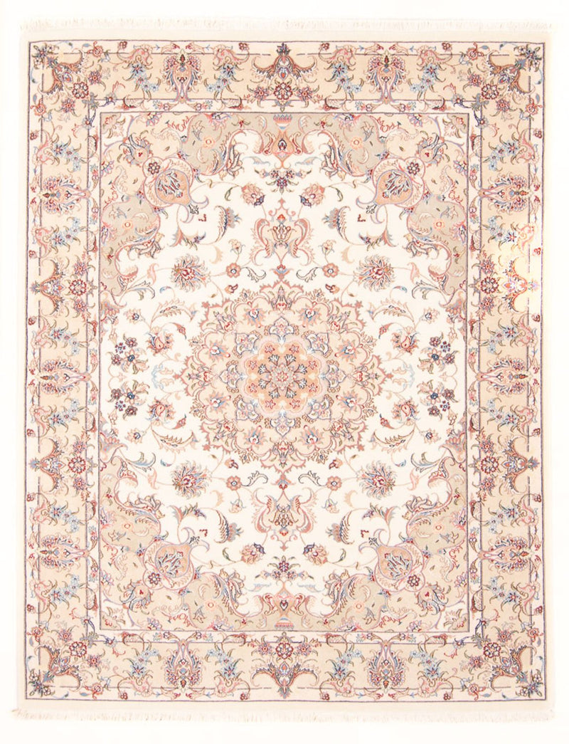Alfombra Persa - Tabriz - Real - 198 x 148 cm - crema