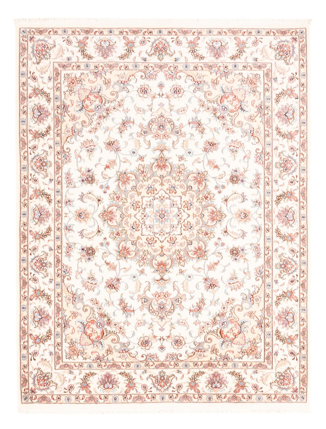 Alfombra persa - Tabriz - 196 x 153 cm - crema