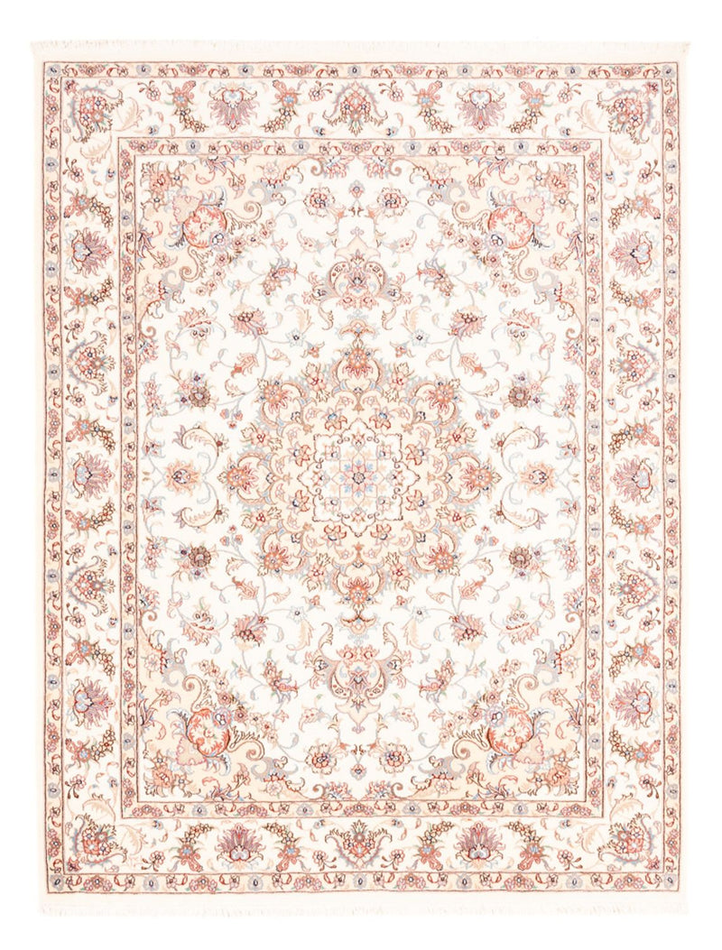 Alfombra persa - Tabriz - 196 x 153 cm - crema