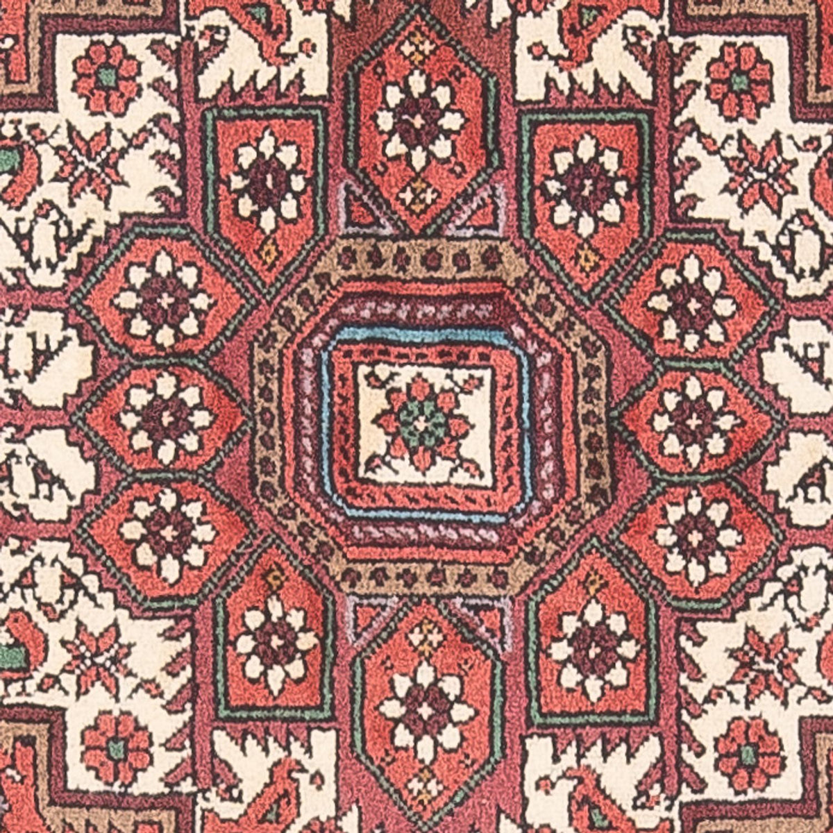 Alfombra persa - Nómada - 120 x 81 cm - rojo claro