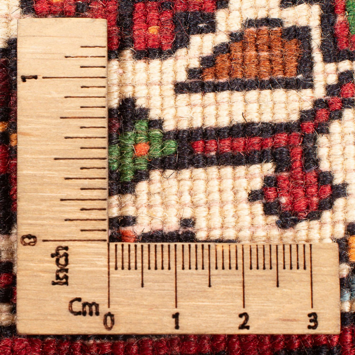 Alfombra persa - Nómada - 123 x 80 cm - crema