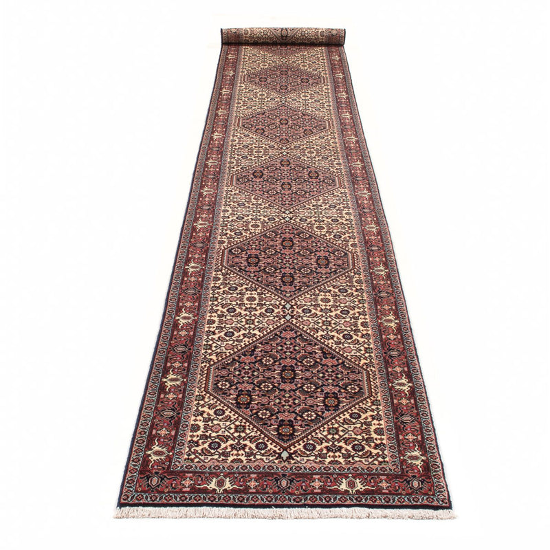 Alfombra de pasillo Alfombra persa - Bidjar - 410 x 67 cm - crema