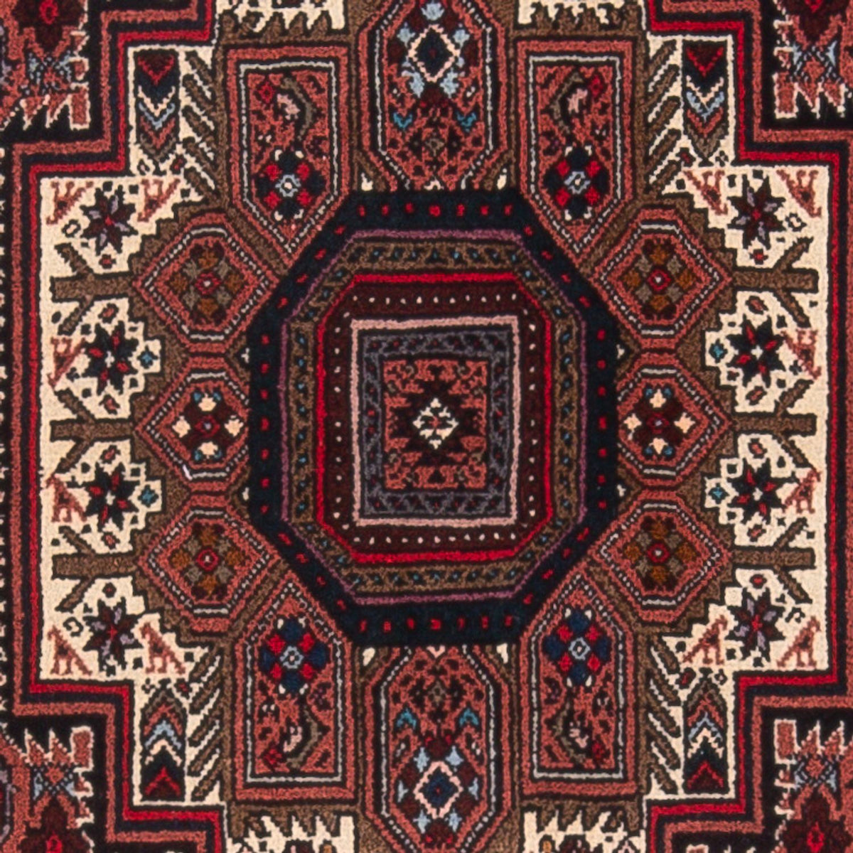 Alfombra persa - Nómada - 126 x 84 cm - rojo oscuro