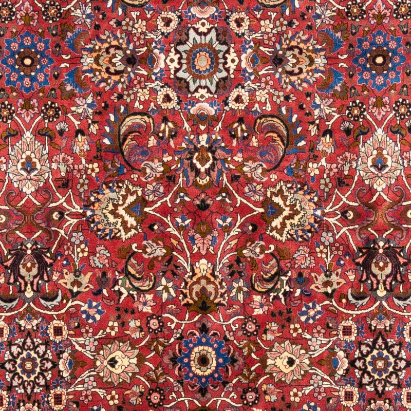 Alfombra persa - Bidjar - 246 x 197 cm - rojo burdeos