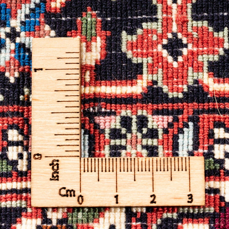 Alfombra persa - Bidjar - 246 x 197 cm - rojo burdeos