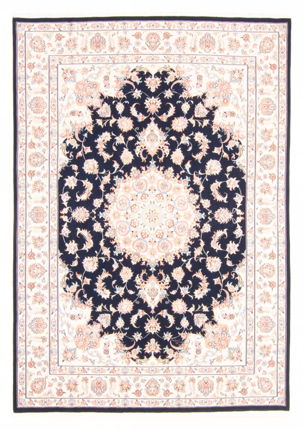 Alfombra Persa - Tabriz - Real - 235 x 170 cm - azul oscuro