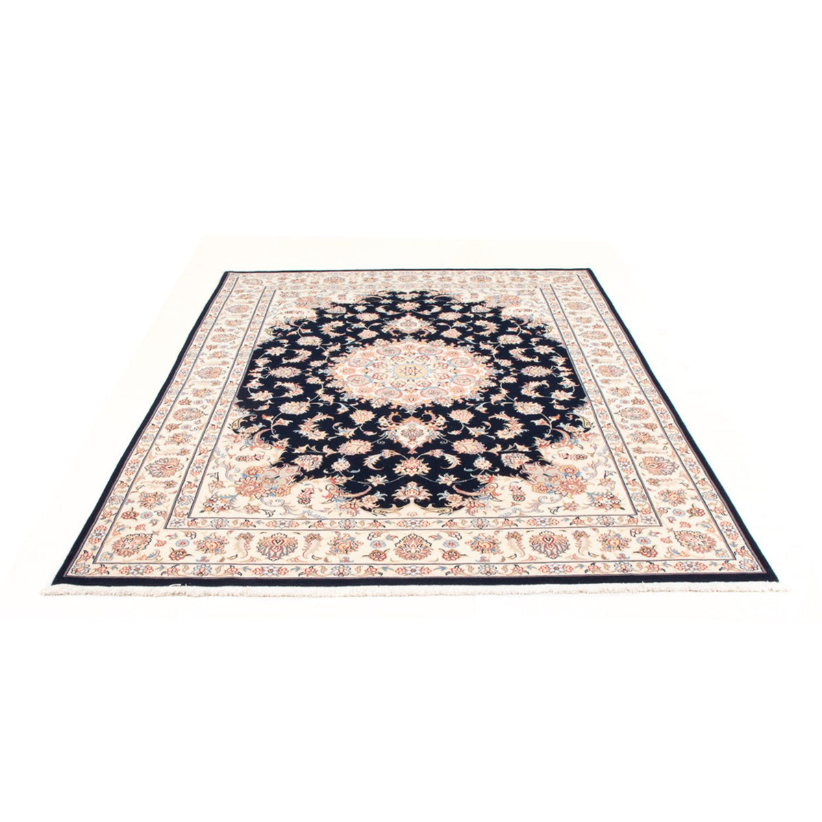Alfombra Persa - Tabriz - Real - 235 x 170 cm - azul oscuro
