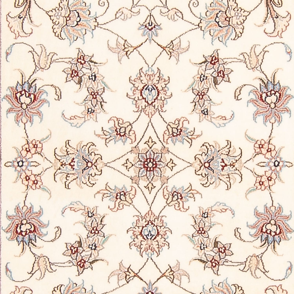 Alfombra de pasillo Alfombra Persa - Tabriz - Real - 296 x 86 cm - crema
